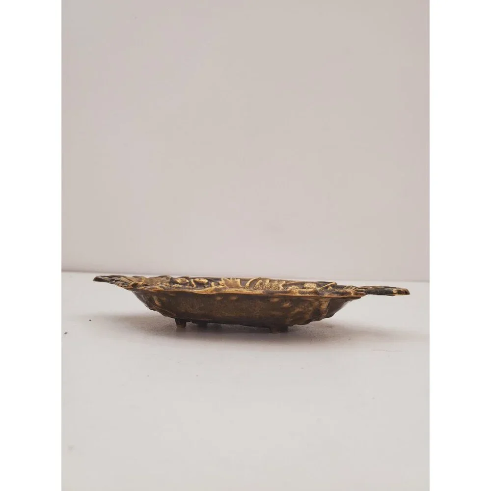 Vintage / BRASS SOAP DISH / Solid Brass Soap Holder Soap Dispenser Vintage - Picture 10 of 10